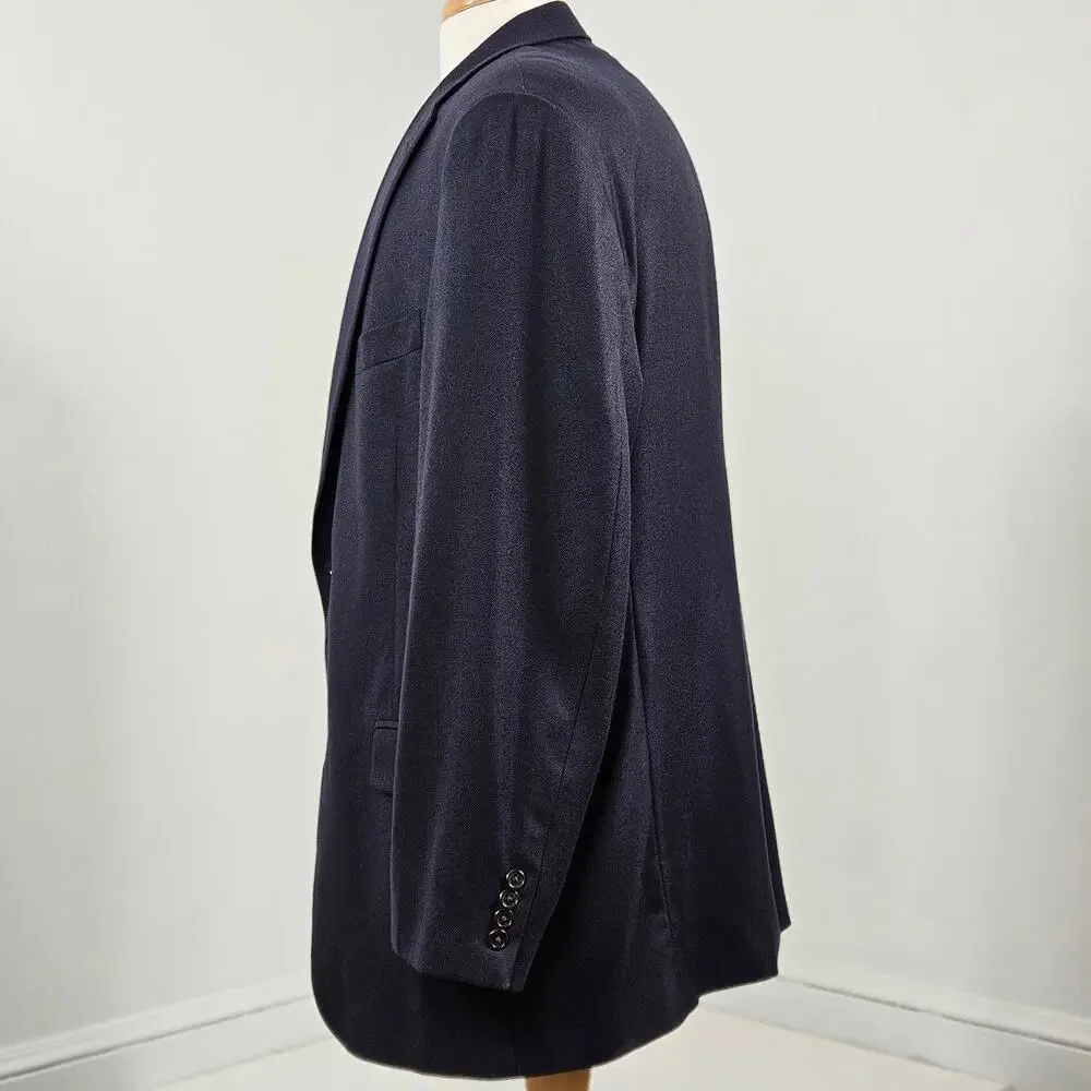 Hart Schaffner Marx Loro Piana Cashmere Blue Suit Jacket | Minor Flaw | Men's 46